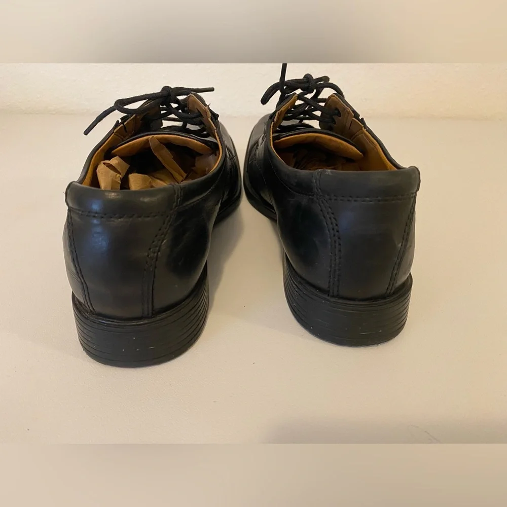 Collection Clarks Mens Black Leather Oxford Dress Shoes Size 8 1/2